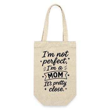 Pas parfait,Maman,Fête des mères,Noël,Humour - Sac à bouteille - nature - Devant