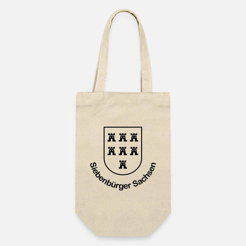 Wappen "Siebenbürger Sachsen" einfarbig - Geschenkbeutel für Flaschen - Natur
