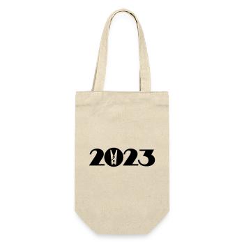 Wäscheklammer, Wäscherei 2023 - Geschenkbeutel für Flaschen - Natur - Vorne