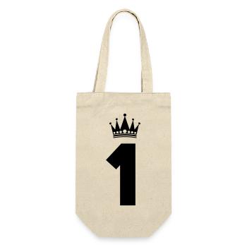 1 crown - Gift Bag for Bottles - nature - Front