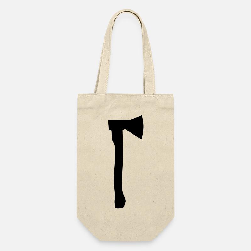 Axe Silhouette - Gift Bag for Bottles - nature