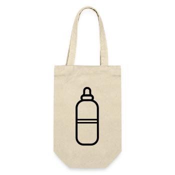 Flasche - Geschenkbeutel für Flaschen - Natur - Vorne