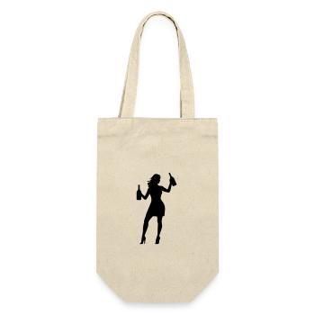 Woman Fun Icon - Gift Bag for Bottles - nature - Front