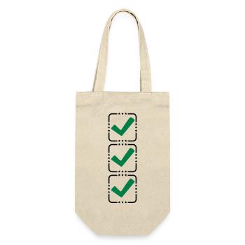 3 hook buttons - Gift Bag for Bottles - nature - Front