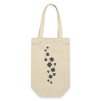 Paillettes florales - Sac à bouteille - nature - Devant