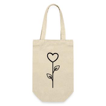 Fleur rose - Sac à bouteille - nature - Devant