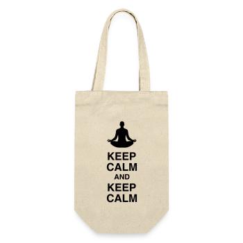 Keep Calm and Keep Calm / Yoga / Meditation - Gift Bag for Bottles - nature - Front