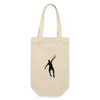 Volleyball Spieler Symbol - Geschenkbeutel für Flaschen - Natur - Vorne