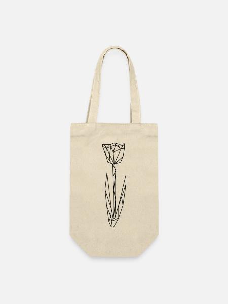 Tulip Polygon - Geschenkbeutel für Flaschen - Natur