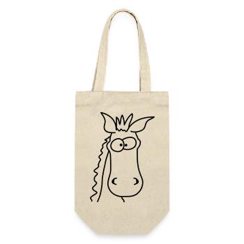 Funny Comic Horse - Gift Bag for Bottles - nature - Front