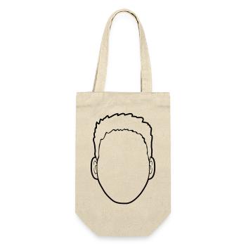 Contour Head Design - Gift Bag for Bottles - nature - Front