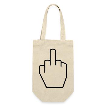 Finger, fick dich - Geschenkbeutel für Flaschen - Natur - Vorne