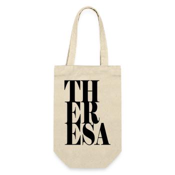 Theresa Nom Prénom Police moderne Word Art - Sac à bouteille - nature - Devant