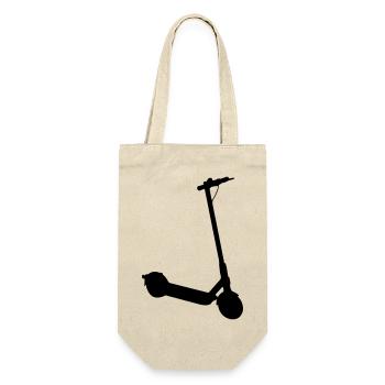 Silhouette de trottinette électrique - Sac à bouteille - nature - Devant