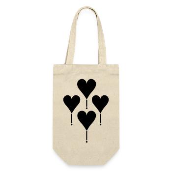 Heart Balloons - Gift Bag for Bottles - nature - Front