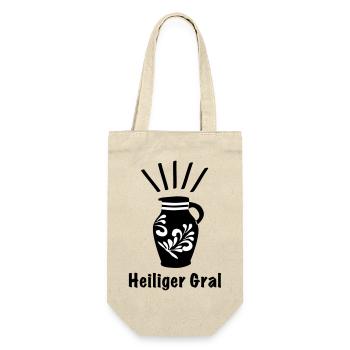 Bembel HeiligerGral - Das Frankfurter Original - Geschenkbeutel für Flaschen - Natur - Vorne