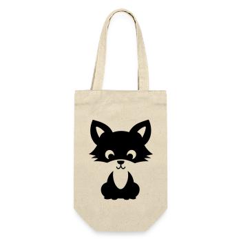 Fuchs - Geschenkbeutel für Flaschen - Natur - Vorne