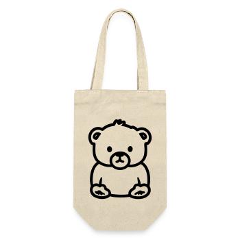 Teddy Bear - Gift Bag for Bottles - nature - Front