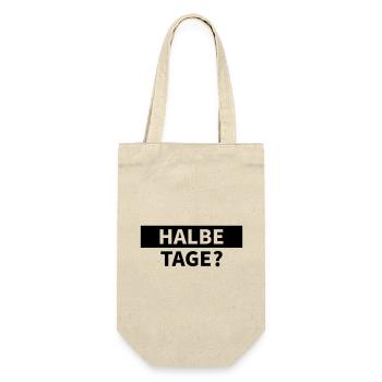 Halbe Tage? - Geschenkbeutel für Flaschen - Natur - Vorne