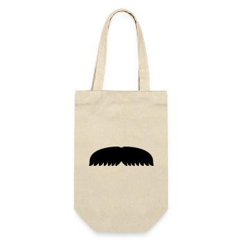 Moustache Cheveux Ailes Novembre Cadeau - Sac à bouteille - nature - Devant