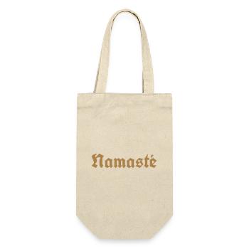 Namasté - Geschenkbeutel für Flaschen - Natur - Vorne