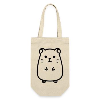 Hamster - Geschenkbeutel für Flaschen - Natur - Vorne