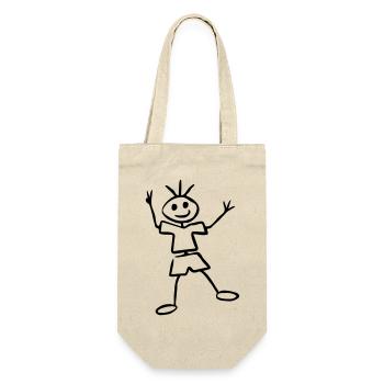 Stick figure - Gift Bag for Bottles - nature - Front