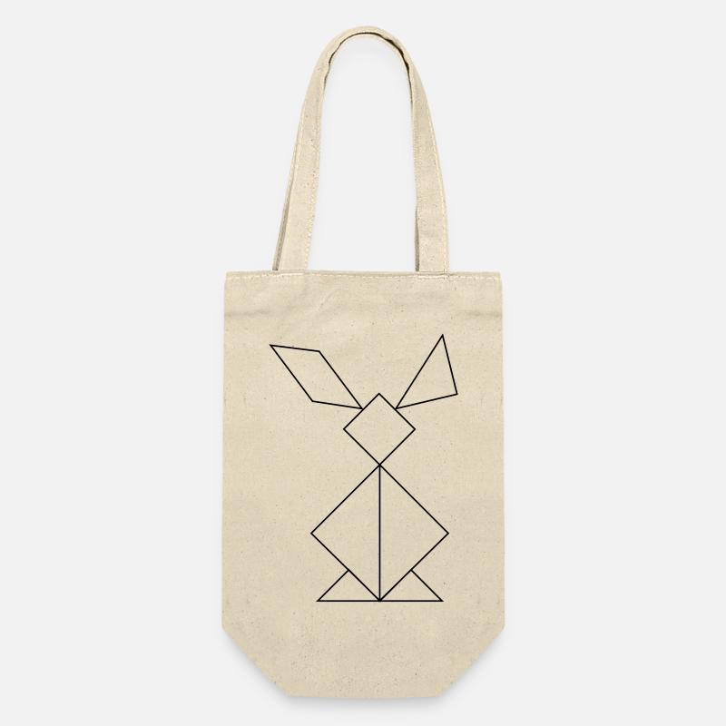 Rabbit Tangram – Fine Art - Gift Bag for Bottles - nature