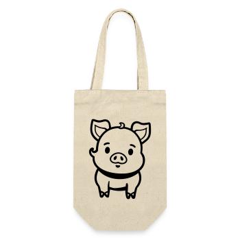 cochon - Sac à bouteille - nature - Devant