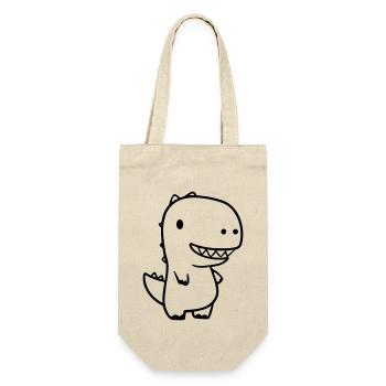 Dinosaurier - Geschenkbeutel für Flaschen - Natur - Vorne