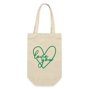 Cœur Je t’aime - Sac à bouteille - nature - Devant