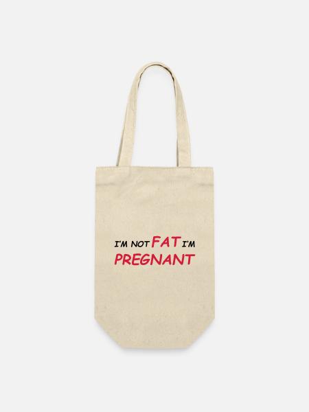 I'm not fat - I'm pregnant - Geschenkbeutel für Flaschen - Natur