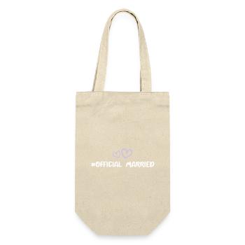 Married Wedding Heart - Gift Bag for Bottles - nature - Front