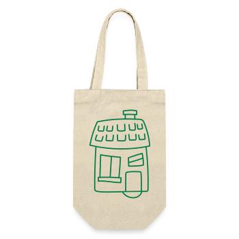 Cozy cute irregular house - Gift Bag for Bottles - nature - Front