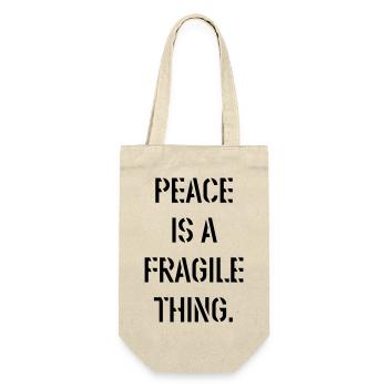 Peace vs. War statement pacifism stencil - Gift Bag for Bottles - nature - Front