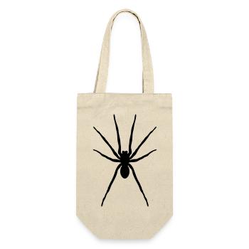 Spider (Halloween / Gothic / Tattoo / Black) - Gift Bag for Bottles - nature - Front