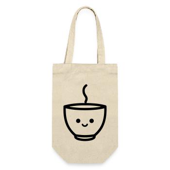 Kaffeebecher - Geschenkbeutel für Flaschen - Natur - Vorne