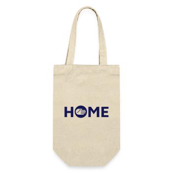Gruß, Gastfreundschaft, Hallo Home - Geschenkbeutel für Flaschen - Natur - Vorne