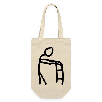 Pensioner walking aid - Gift Bag for Bottles - nature - Front