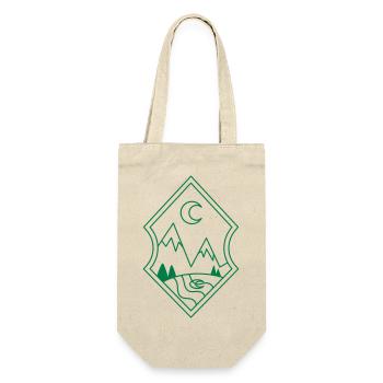 BOHO mondbeschienene Berge und Mondreflexion - Geschenkbeutel für Flaschen - Natur - Vorne