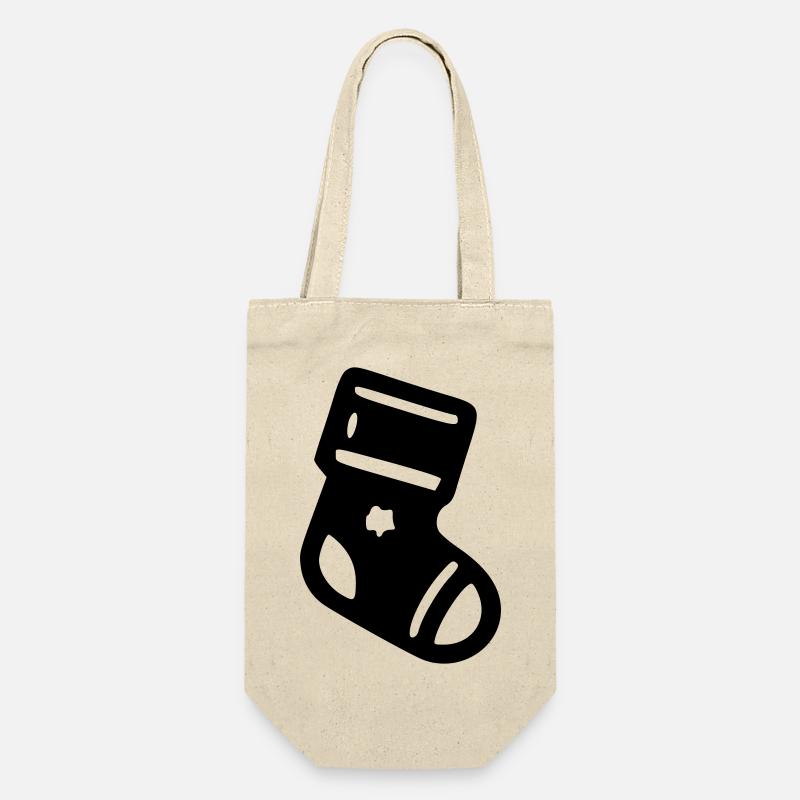 Chaussette Noël - Sac à bouteille - nature