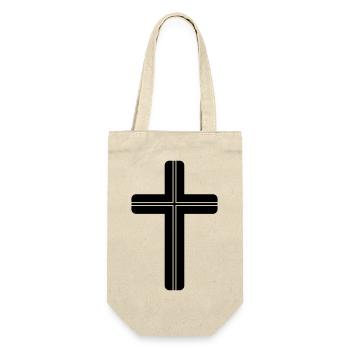 Simple cross symbol - Gift Bag for Bottles - nature - Front