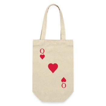Carte à jouer Coeur Reine Carnaval Carnaval - Sac à bouteille - nature - Devant