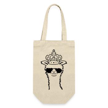 Chef König Lama Sonnenbrille - Geschenkbeutel für Flaschen - Natur - Vorne
