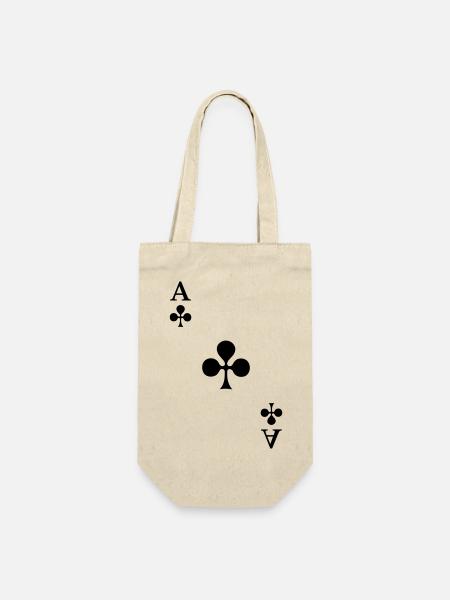 Kreuz Ass Kostüm Spielkarte Poker Karneval Casino - Geschenkbeutel für Flaschen - Natur