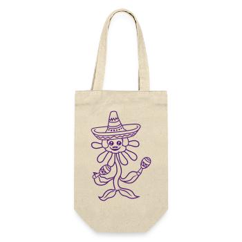 Mexique Culture Fleur Danse Hochet Hâle Musique Fun - Sac à bouteille - nature - Devant