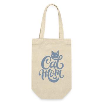 Tolles Geschenk für jede Katzenliebhaberin! TOP! - Geschenkbeutel für Flaschen - Natur - Vorne