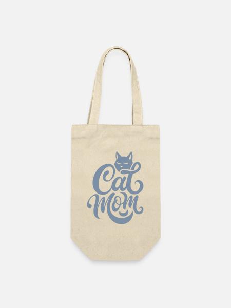 Tolles Geschenk für jede Katzenliebhaberin! TOP! - Geschenkbeutel für Flaschen - Natur