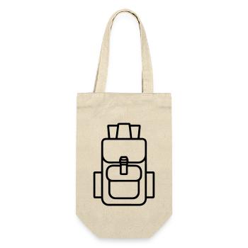 Rucksack - Geschenkbeutel für Flaschen - Natur - Vorne