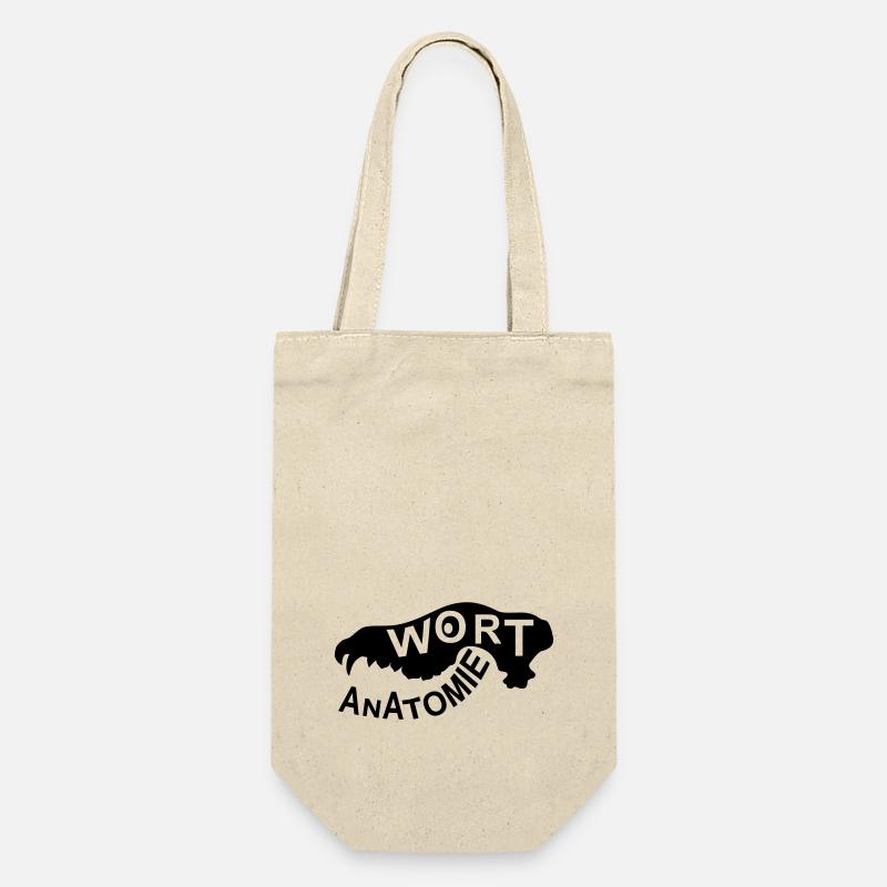 Wort Anatomie Logo - Geschenkbeutel für Flaschen - Natur